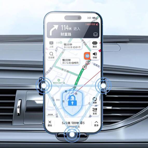 Suport auto cu clips pentru telefon, rotire 360, 1+1 gratis - 5- Roveli