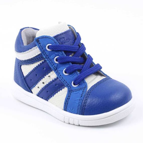 Ghete sport pentru copii , PRIMII PASI , din piele naturala 3234-ALBASTRU/ALB, Culoare (12): Alb, Albastru, Marime (12): 22 - - Roveli