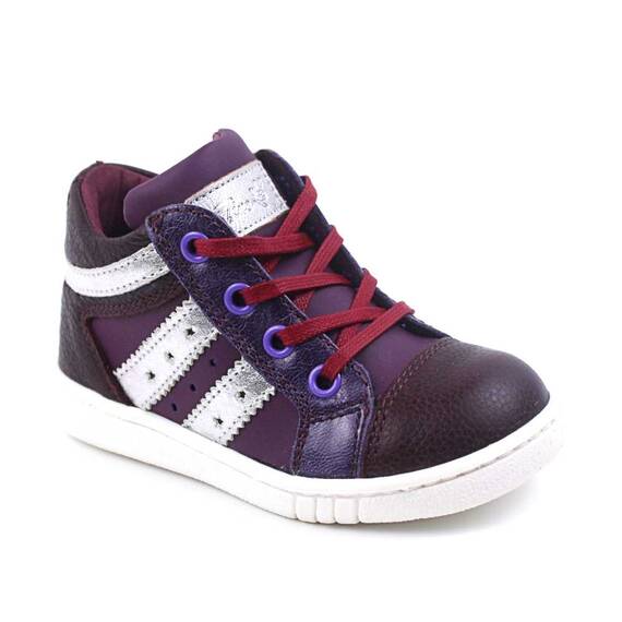 Ghete sport pentru copii , din piele naturala 3234-BORDO/BORDO, Culoare (12): Bordo, Marime (12): 24 - - Roveli