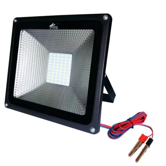 Proiector LED cu clesti, 60LED SMD, 30W, 12V, IP66, camping - - Roveli
