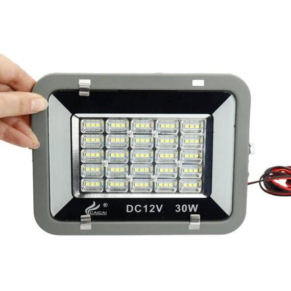 Proiector LED cu clesti, 75LED SMD, 30W, 12V, IP66, camping - 3- Roveli