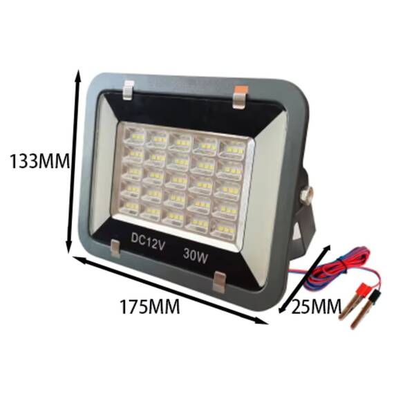 Proiector LED cu clesti, 75LED SMD, 30W, 12V, IP66, camping - 6- Roveli