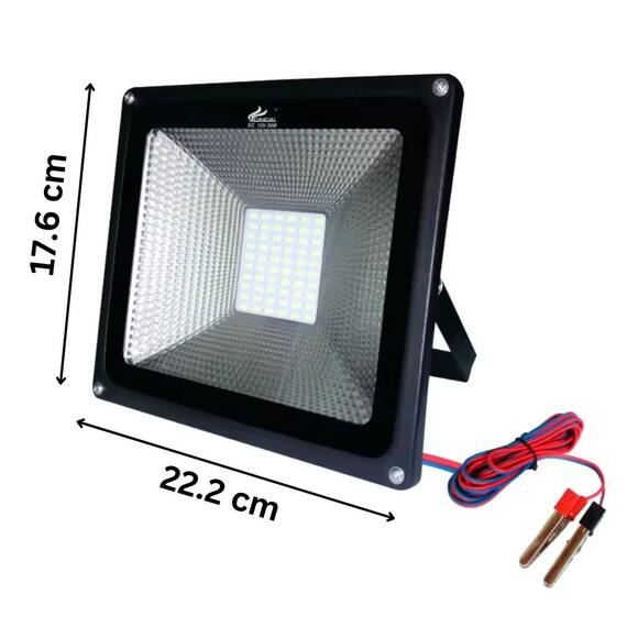 Proiector LED cu clesti, 60LED SMD, 30W, 12V, IP66, camping - 2- Roveli