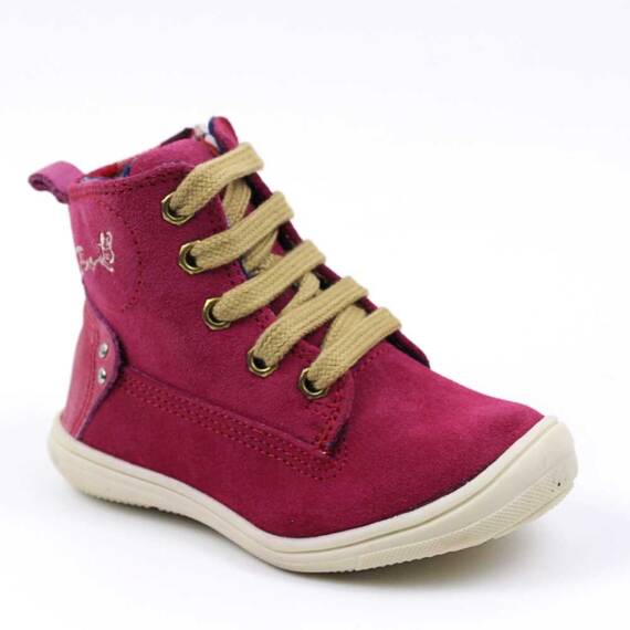 Ghete inalte pentru copii , din piele naturala , captusite  3144-FUCSIA, Culoare (12): Fucsia, Marime (12): 24 - - Roveli