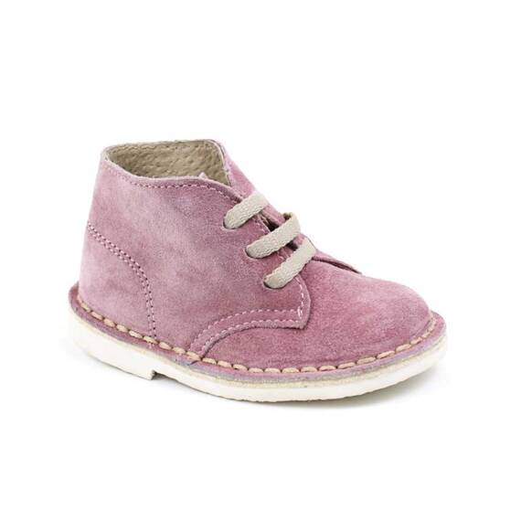 Ghete usoare , pentru copii , din piele naturala intoarsa , PRIMII PASI 445-ROZ/ROZ, Culoare (12): Roz, Marime (12): 21 - - Roveli