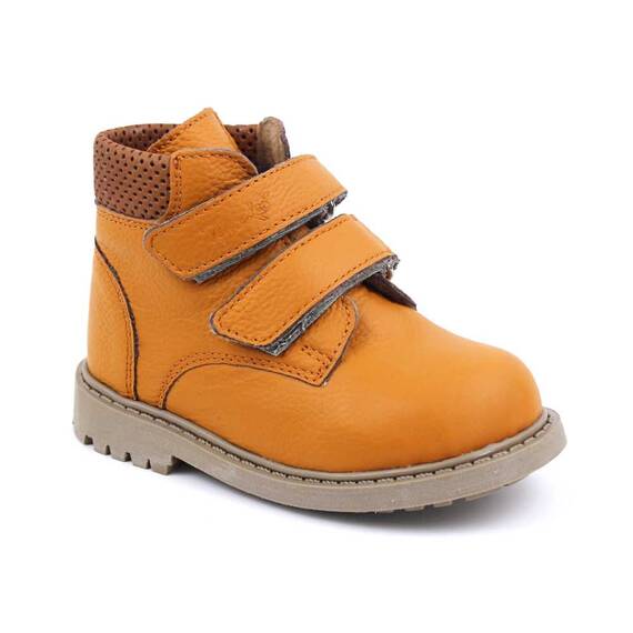 Ghete usoare , pentru copii , din piele naturala , captusite  3262-COGNAC, Culoare (12): Camel, Marime (12): 24 - - Roveli