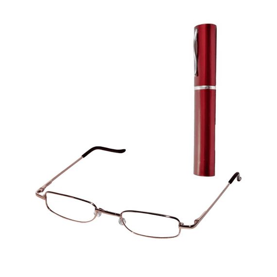 Ochelari pentru citit cu rama aurie si toc cu clips inclus - 5- Roveli