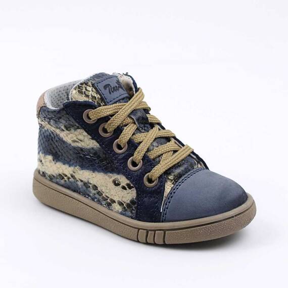 Ghete sport pentru copii , captusite , din piele naturala 3197-MULTICOLOR, Culoare (12): Bej, Bleumarin, Marime (12): 24 - - Roveli