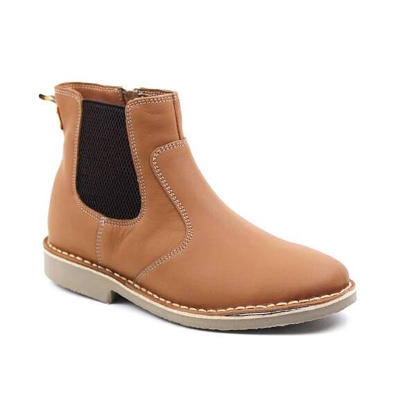 Ghete usoare de dama , din piele naturala cu talpa cusuta 3214-COGNAC, Culoare (12): Camel, Marime (12): 36** - - Roveli