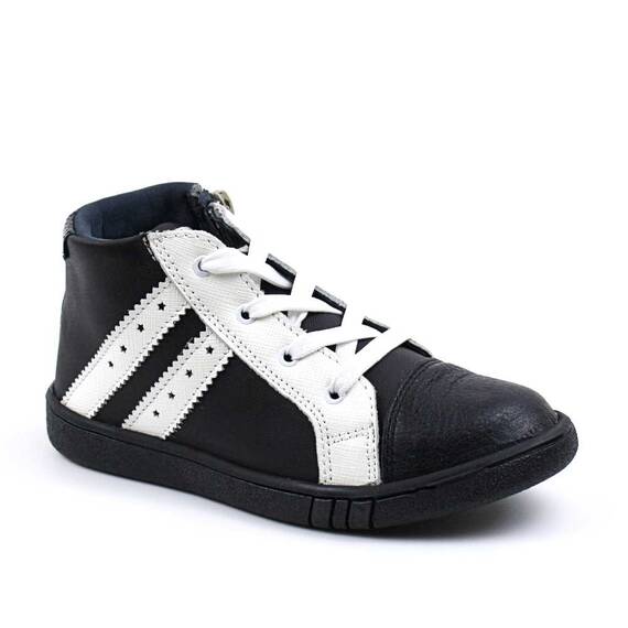 ​Ghete sport, de dama , captusite, din piele naturala  3197-NEGRU/ALB, Culoare (12): Alb, Negru, Marime (12): 39** - - Roveli