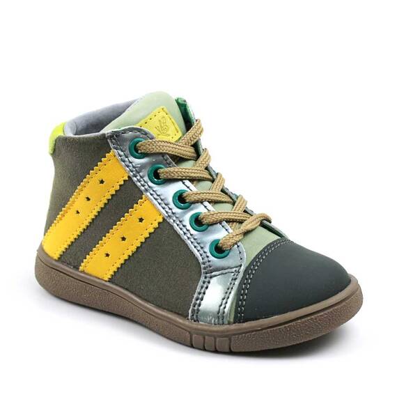 Ghete sport pentru copii , captusite , din piele naturala 3197-OLIV, Culoare (12): Olive, Marime (12): 24 - - Roveli
