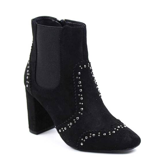 ​Ghete de dama , cu tinte si toc inalt  M60172-NEGRO, Culoare (12): Negru, Marime (12): 40 - - Roveli