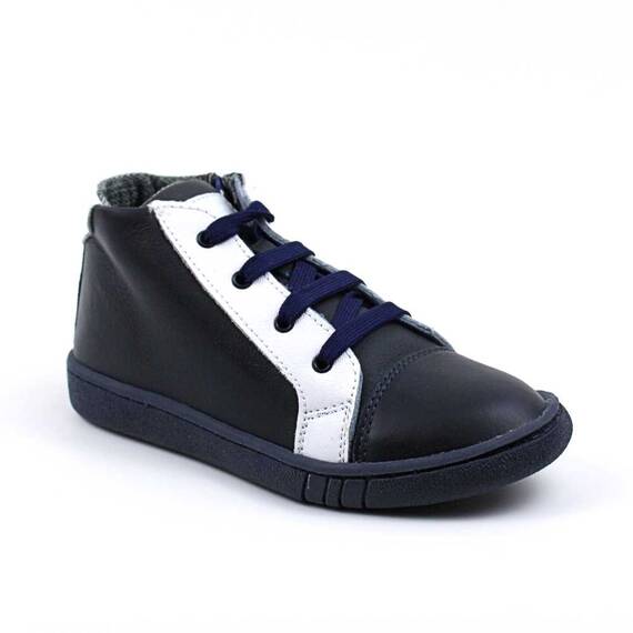 Ghete sport pentru copii , captusite , din piele naturala 3197-BLEUMARIN/ALB, Culoare (12): Bleumarin, Marime (12): 31 - - Roveli