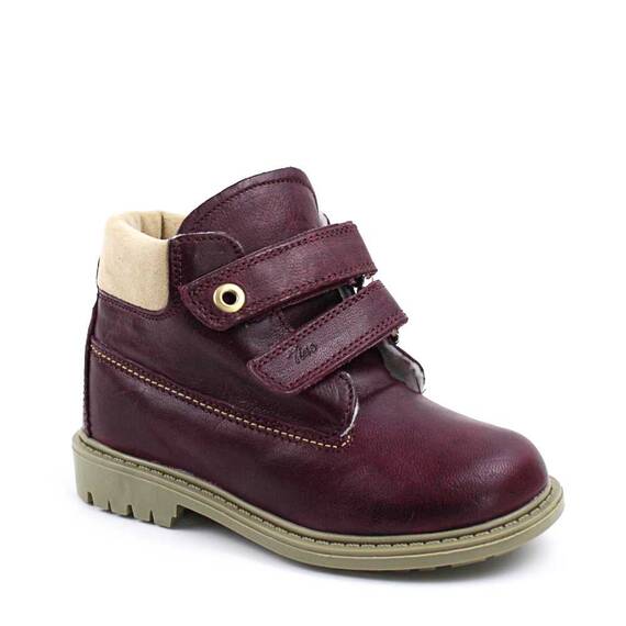 Ghete  pentru copii , captusite ,  din piele naturala 1379-BORDO, Culoare (12): Bordo, Marime (12): 26 - - Roveli