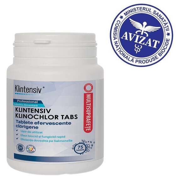 Tablete efervescente clorigene KlinoChlor Tabs KLINTENSIV - - Roveli