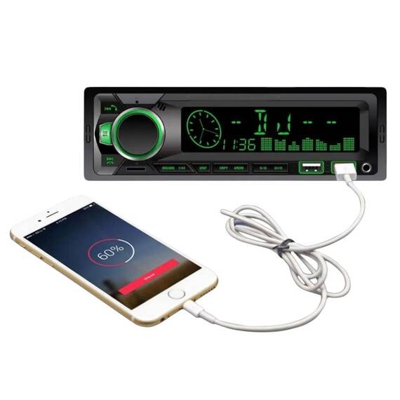 Radio MP3 player auto 8289, BT/USB/AUX/FM, 4x60W, 1DIN, LCD, 12V - 3- Roveli