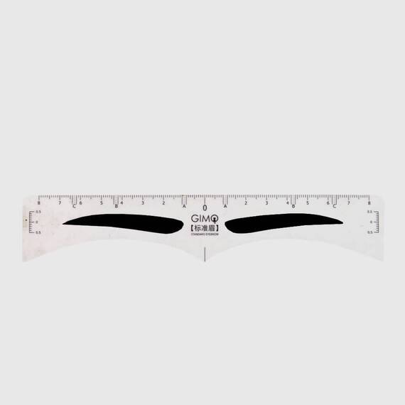Rigla Sticker Sablon Unica Folosinta - 8 Forme Diferite Sprancene - Standard - - Roveli