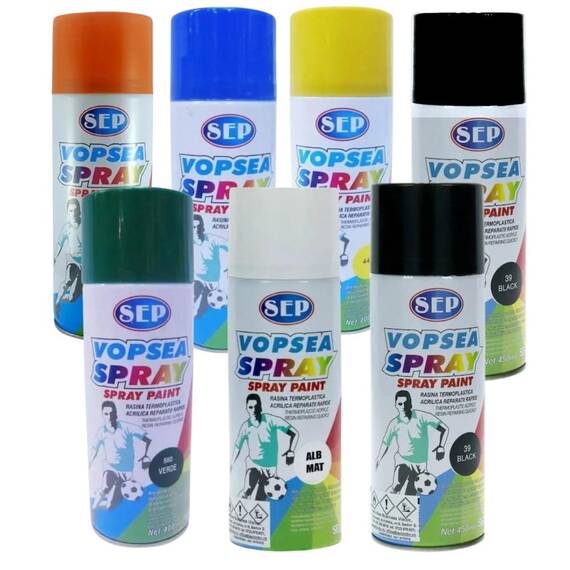 Vopsea auto spray 400ml, rasina acrilica, 8 culori, 1+1 gratis - 3- Roveli