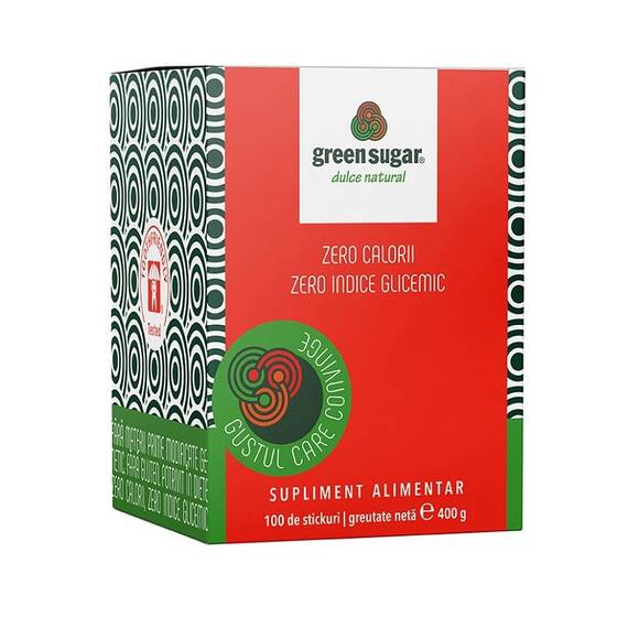 Green Sugar 100 stick-uri Laboratoarele Remedia - - Roveli