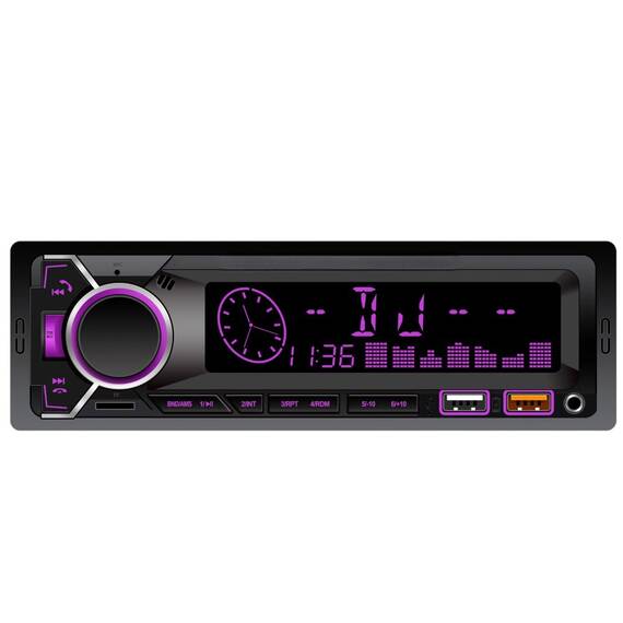 Radio MP3 player auto 8289, BT/USB/AUX/FM, 4x60W, 1DIN, LCD, 12V - 6- Roveli