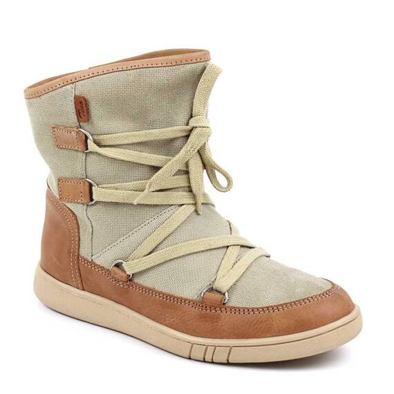 ​Ghete imblanite de dama , din piele naturala , cu sireturi  4043-BEJ, Culoare (12): Camel, Marime (12): 38 - - Roveli