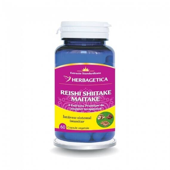 Reishi Shiitake Maitake 60 capsule Herbagetica - - Roveli