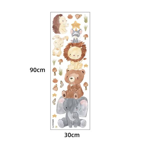 Sticker Decorativ Pentru Copii, Autoadeziv, Piramida Animalelor, 100x80 cm - 2- Roveli