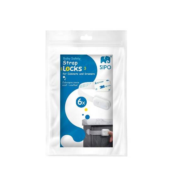 Sistem siguranta copii SIPO, blocator sertare, usa cuptor, frigider, congelator, dulap, previne deschiderea accidentala, adeziv puternic 3M, fara urme - 18- Roveli