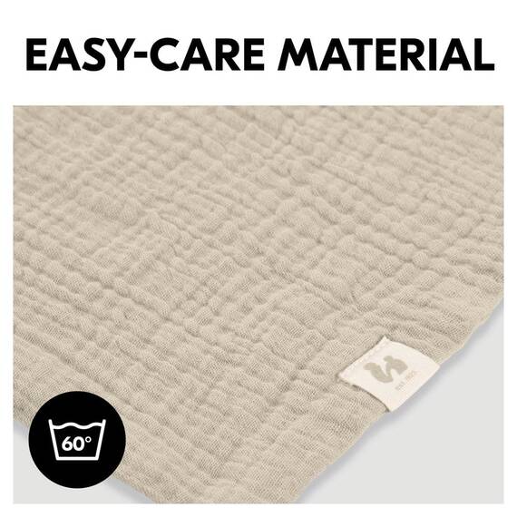 Paturica somn si joaca din Bumbac Organic, 25x25 cm, Hauck,  Lion Beige - 5- Roveli