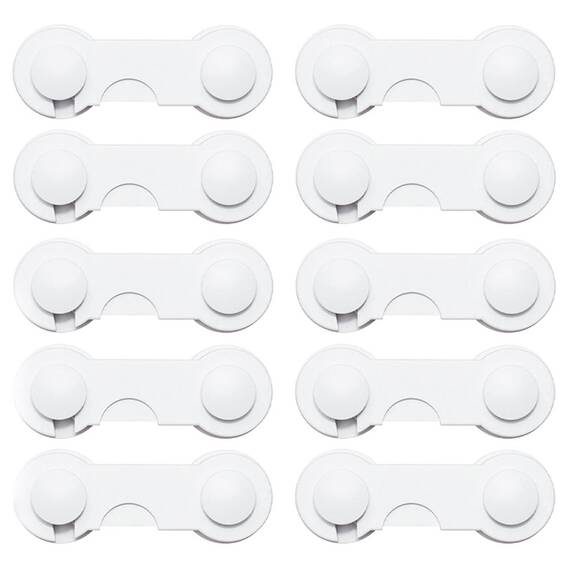 Sistem siguranta copii SIPO, sistem de blocare sertare, dulap, previne deschiderea accidentala, adeziv puternic 3M, fara urme de indepartare, set 10 b - 12- Roveli