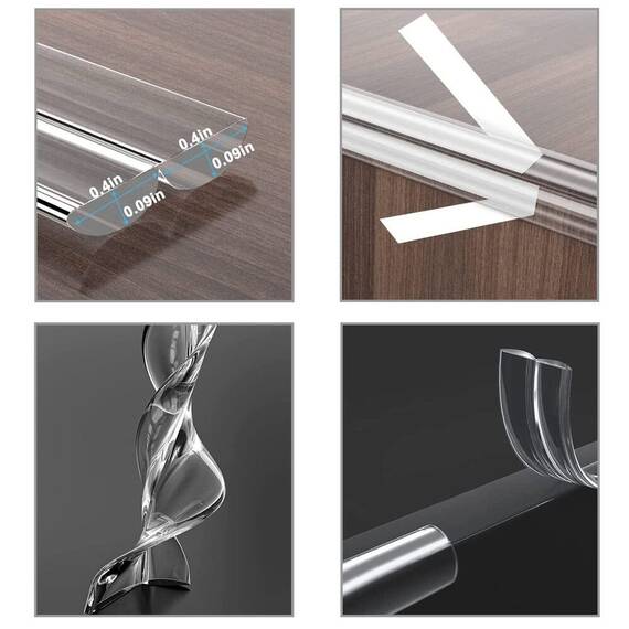 Banda protectie pentru muchii si margini cu adeziv, transparent, SIPO Baby Safety, 3 metri - 5- Roveli