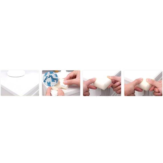 Set 4 aparatori moi pentru colturi, pentru copii, SIPO Baby Safety, Crem - 19- Roveli