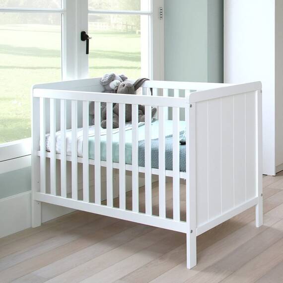 Patut bebelusi din MDF 120x60 cm,transformabil in SOFA, Elisabeth II, White - 3- Roveli