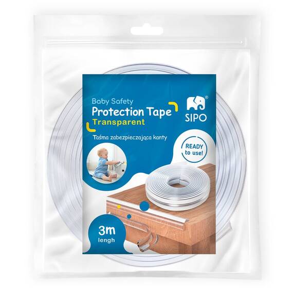 Banda protectie pentru muchii si margini cu adeziv, transparent, SIPO Baby Safety, 3 metri - 7- Roveli