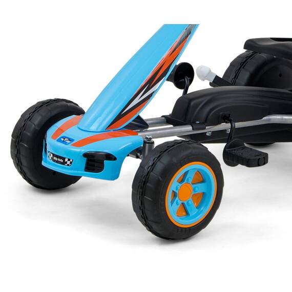 Kart cu pedale robust si distractiv, +3 ani, Viper Blue - 3- Roveli