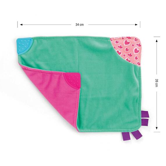 Jucarie din plus, fosnaitoare si functie dentitie, Blanky Pink - 3- Roveli