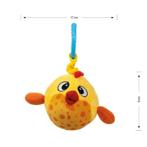 Jucarie din plus pentru agatat, fosnaie si vibreaza, Baby Fish Yellow - 3- Roveli