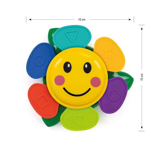 Jucarie de baie cu 6 cupe colorate, Stacking Flower - 6- Roveli