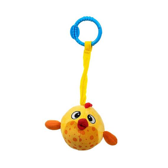 Jucarie din plus pentru agatat, fosnaie si vibreaza, Baby Fish Yellow - 6- Roveli
