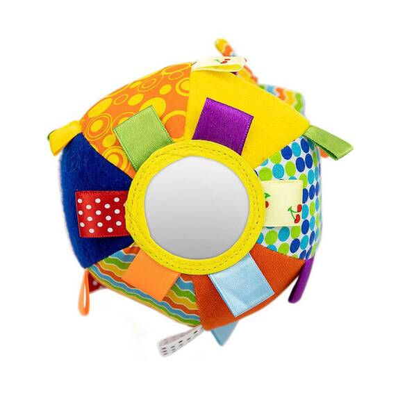 Jucarie din plus pentru agatat, Minge senzoriala cu clopotel, Funny Ball - 3- Roveli