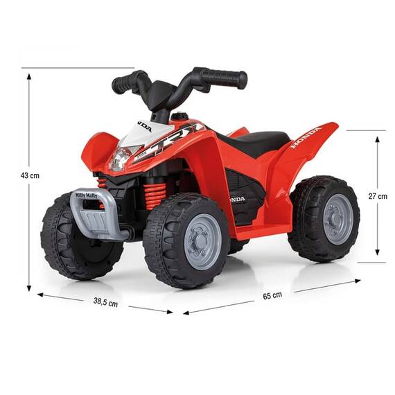 ATV electric pentru copii licenta Honda 18-36 Luni cu sunete si lumini, Red - 11- Roveli