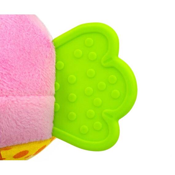 Jucarie din plus pentru agatat, fosnaie si vibreaza, Baby Fish Pink - 5- Roveli