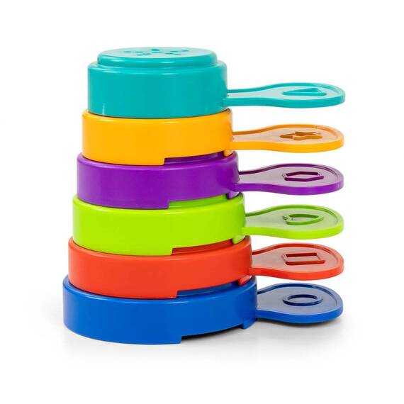 Jucarie de baie cu 6 cupe colorate, Stacking Flower - 4- Roveli