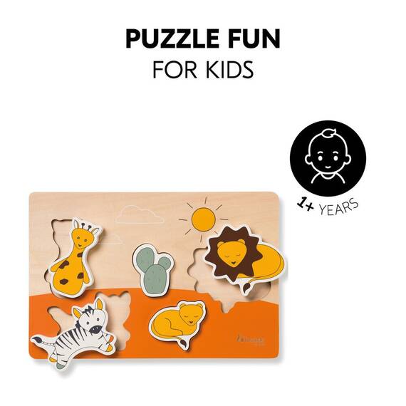 Puzzle din lemn certificat FSC, Hauck, Safari - 8- Roveli