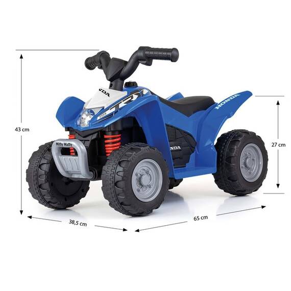ATV electric pentru copii licenta Honda 18-36 Luni cu sunete si lumini, Blue - 8- Roveli