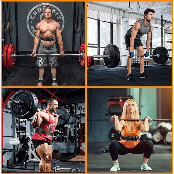 Centura pentru ridicare greutati,din piele ecologica pentru culturism,fitness, bodybuilding - 6- Roveli