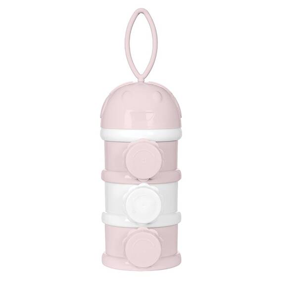 Recipient pentru lapte praf cu 3 compartimente, Pink - - Roveli