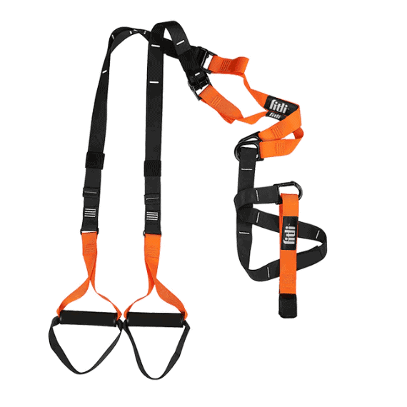 Sistem suspensie TRX Crossfit, Negru-Portocaliu - 7- Roveli