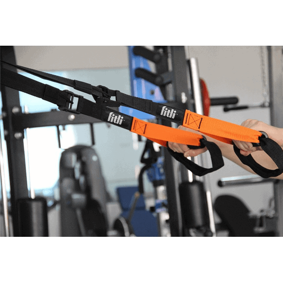 Sistem suspensie TRX Crossfit, Negru-Portocaliu - 6- Roveli