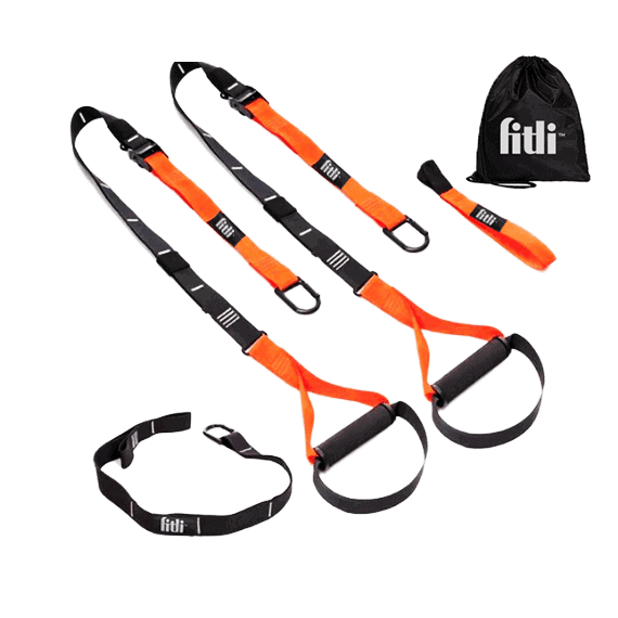 Sistem suspensie TRX Crossfit, Negru-Portocaliu - 5- Roveli